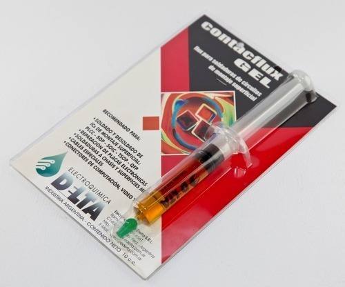 CONTACFLUX FLUX GEL JERINGA 10CC 610476 9231 (8928/9135) PROTECTOR P/ SOLDADURAS DE CIRCUITOS IMPRESOS - GEL